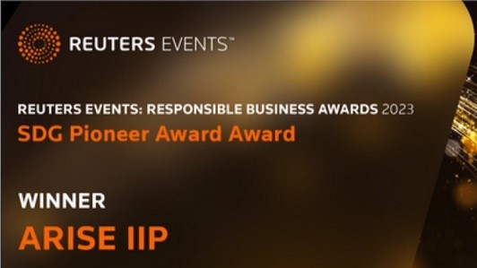 Gabon : ARISE IIP reçoit de Reuters le prestigieux prix Responsible Business Awards 2023